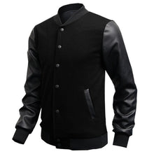 Load image into Gallery viewer, 2018 Mens Autumn Fashion Slim Outwear Male Personalized Leather Stitching Casual Baseball Jacket Coat Bomber Windbreaker
