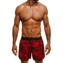 Load image into Gallery viewer, Male Board Shorts Military Camouflage Floral Print Sporting Loose Fitness Joggers Workouts Gyms Drawstring Hawaii Milk Silk
