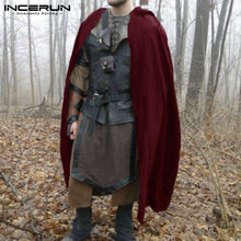 Load image into Gallery viewer, INCERUN Hiphop Mens Cloak Trench Long Coats Jacket Outwear Punk Style Black Vintage Cape Male Man Clothing Windbreaker Hombre